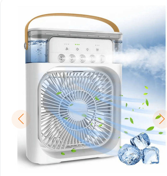 White misting humidifier fan